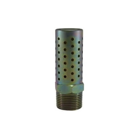 Midland Industries Muffler, High Flow, Specifications 1 Size, 35 to 160 deg F, Mesh Stainless Steel ElementSteel B 28378